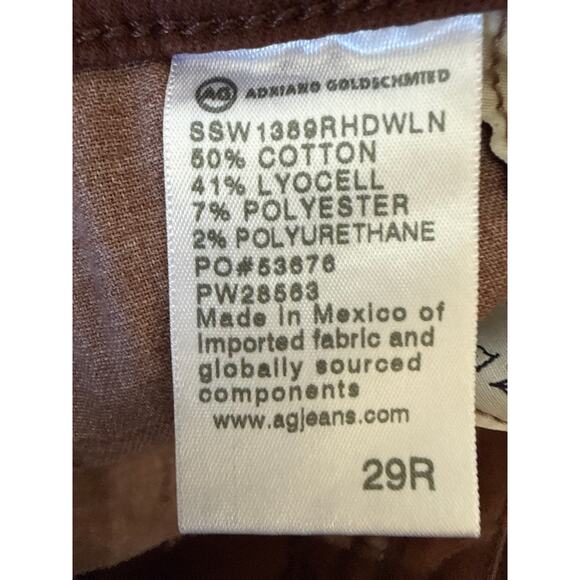 AG Adriano Goldschmied Womens The Legging Ankle Super Skinny Jeans Sz 29 Walnut - Picture 11 of 13